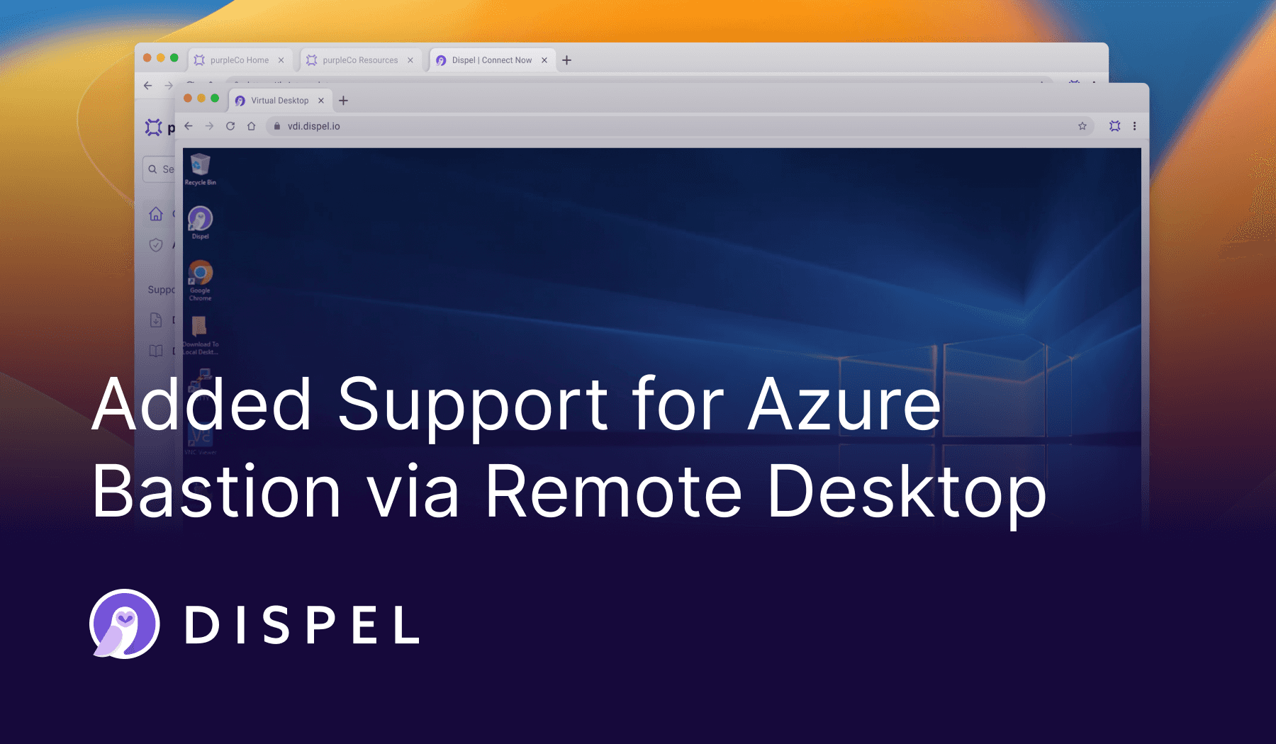 Added Support for Azure Bastion via Remote Desktop